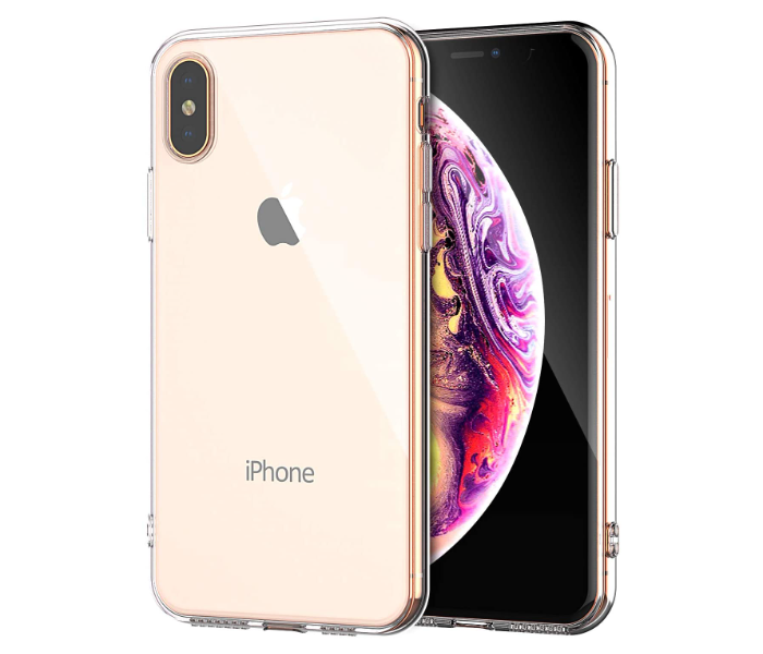 IPXS MAX Shock Absorption Soft Transparent TPU Rubber Gel Case with Smudge Free Technology Compatible with  iPhone XS Max- Transparent - Zoom Image 5