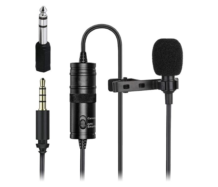 I Smart MM300 Lavalier High Quality Professional Condenser Microphone - Black - Zoom Image 1