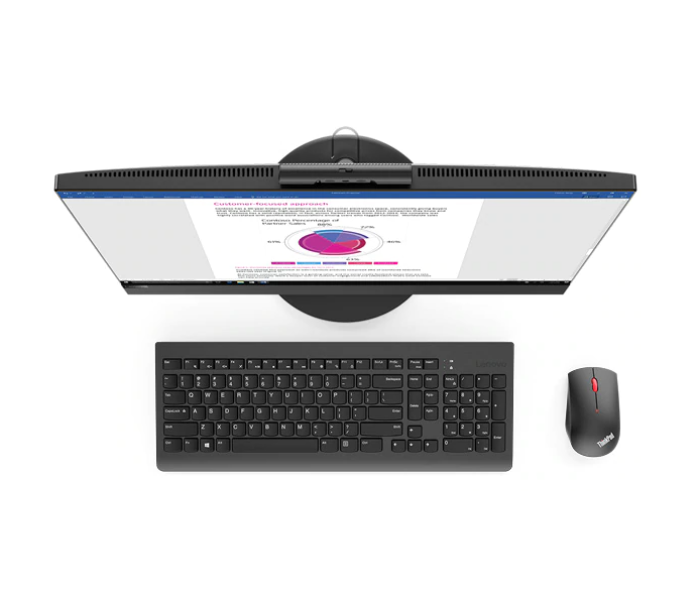 Lenovo AIO V530 10US00GHAX 21.5 Inch Intel Core i5-9400T Processor 4GB RAM 1TB HDD Integrated Intel UHD Graphics DOS - Black     - Zoom Image 2