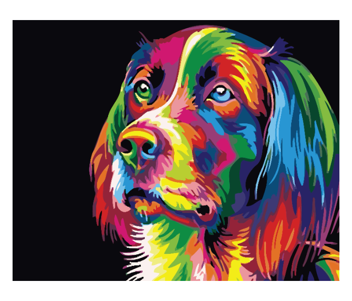 Dog Lover DIY 3027 Canvas Painting  - Zoom Image 1