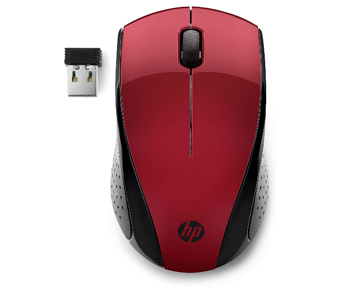 HP 7KX10AA 220 RF Wireless Optical Mouse - Red Matte - Zoom Image 1