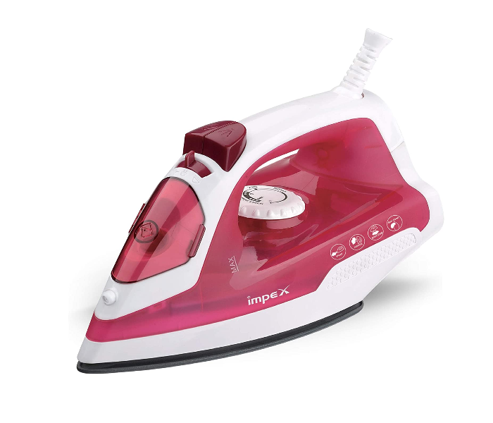 Impex IBS 401 Electric Steam Iron Box - Red and White - Zoom Image