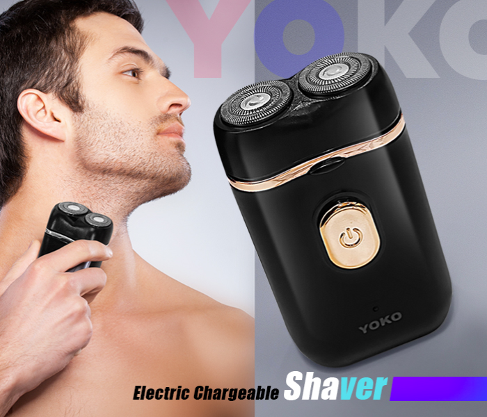 YOKO YK-588 360-Degree 2 Floating Head Shaver - Black - Zoom Image 1