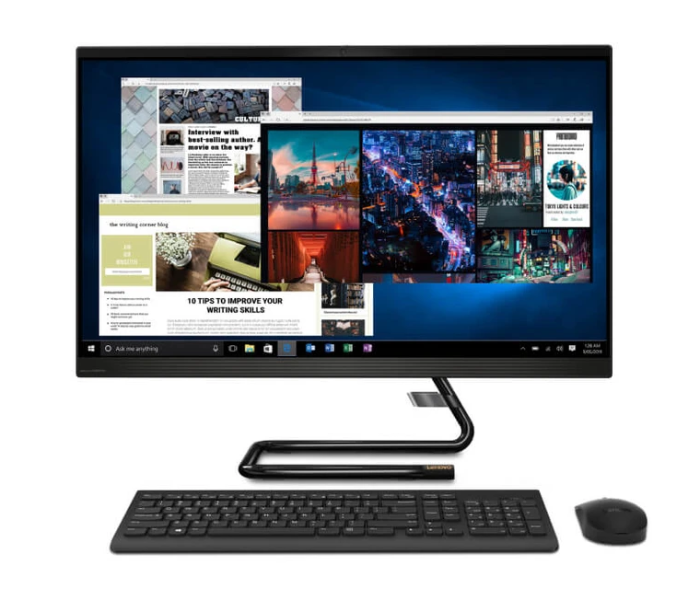 Lenovo AIO 3 27IMB05 F0EY00CWAX 27 inch FHD 2.0 Ghz Intel Core i5 10400T 8GB RAM 512GB SSD 2GB AMD Radeon Graphics Windows 10 Home - Black - Zoom Image 1