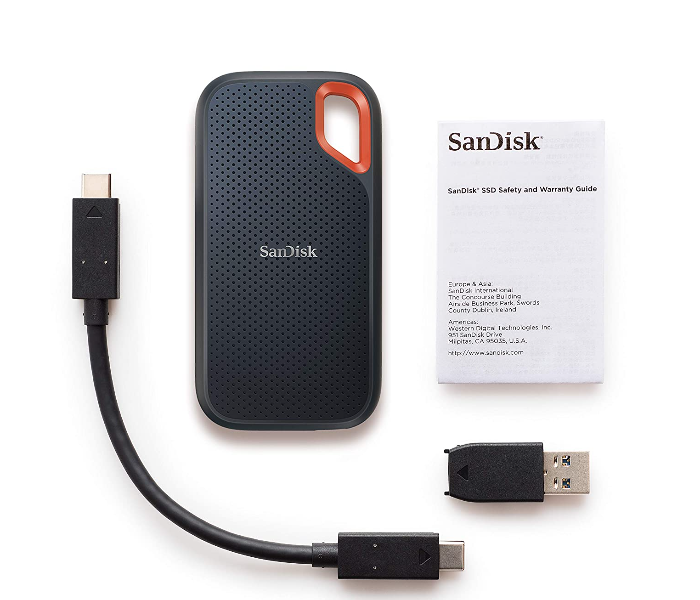 SanDisk SDSSDE61-2TOO-G25 Extreme 2TB Portable SSD 1050 MB/s with Gen 2 USB-C Cable - Zoom Image 3