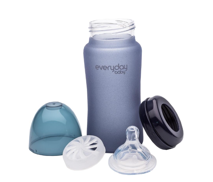 Everyday Baby 240ml Glass Heat Sensing Baby Bottle - Blueberry - Zoom Image 2