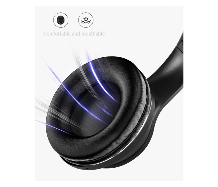 IPOS N5 Bluetooth Wireless Stereo Noise Canceling Headset with Mic - Black - Zoom Image 3