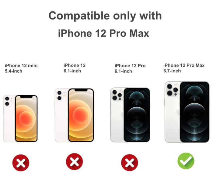 IP12PRO MAX Shock Proof Bumper Soft TPU Silicone Transparent Anti-Scratch Cover Compatible with  iPhone 12 Pro Max- Transparent - Zoom Image 5