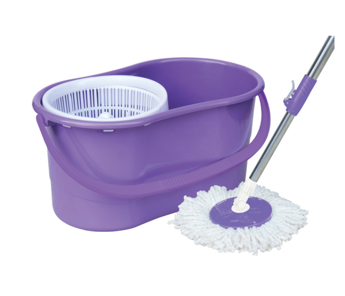 Princeware Magic Mop 360 Degree with 14 Litre Bucket - Purple - Zoom Image 1