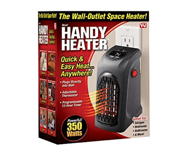 Plug In 350 Watts Handy Heater - Black - Zoom Image 2