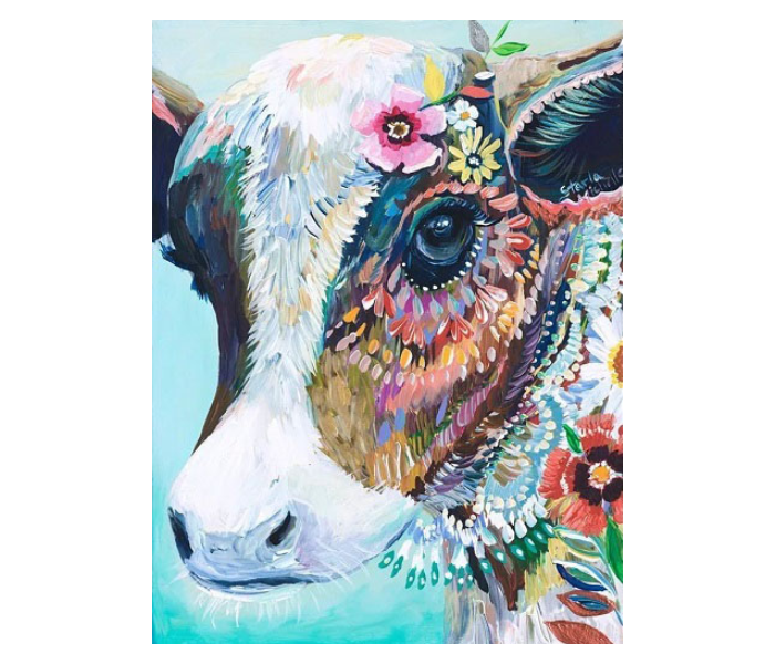 Cow DIY 2032 Canvas Painting  - Zoom Image