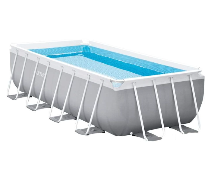 Intex 26788NP 6,836 Litres 4.00m x 2.00m x 1.00m Prism Frame Premium Pool with Filter,Cover and Ladder - Grey - Zoom Image 1