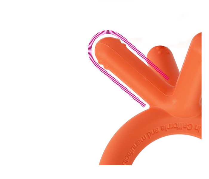 Comotomo Silicone Baby Teether - Orange - Zoom Image 3