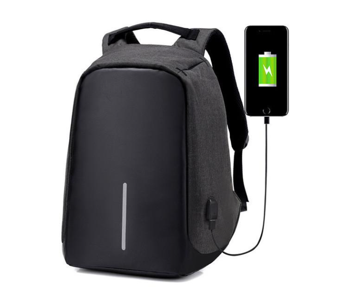 Anti-Theft Backpack 18 Inch with USB Port LOC Black JA001 - Zoom Image 3