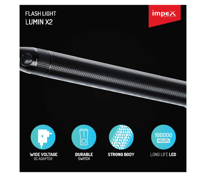 Impex Lumin X2 LED Flash Light - Black - Zoom Image 2