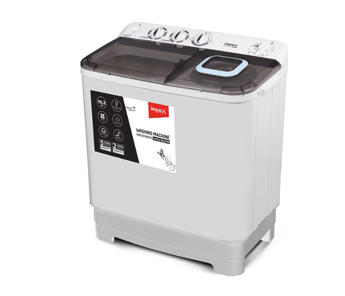 Impex WM4202 10Kg Semi Automatic Washing Machine - Black and White - Zoom Image