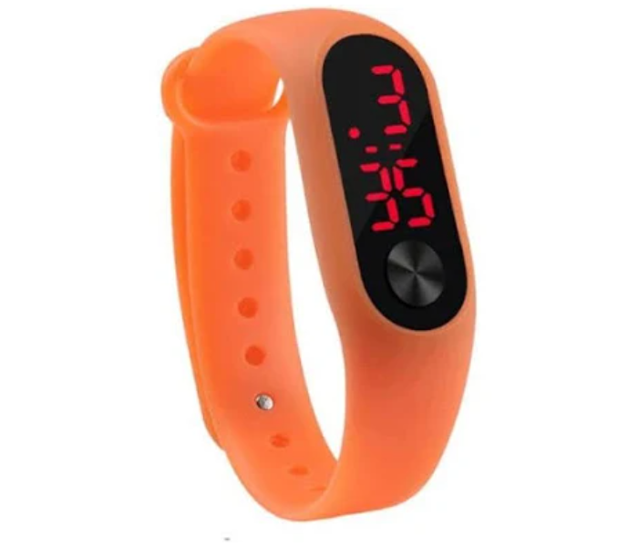 Jam Tangan LED Strap Rubber Jam JUNIOR Digital Unisex - Orange - Zoom Image