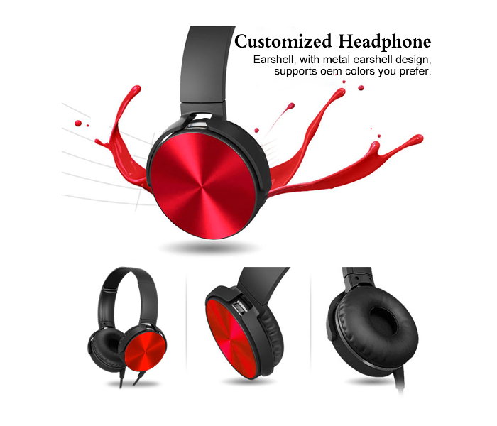 IPOS TH-193 Wired Headphone - Red - Zoom Image 2