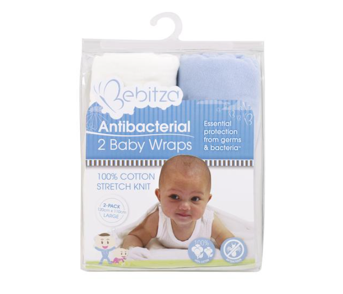 Bebitza Pack of 2 Antibacterial Baby Wraps - Cream - Zoom Image 1