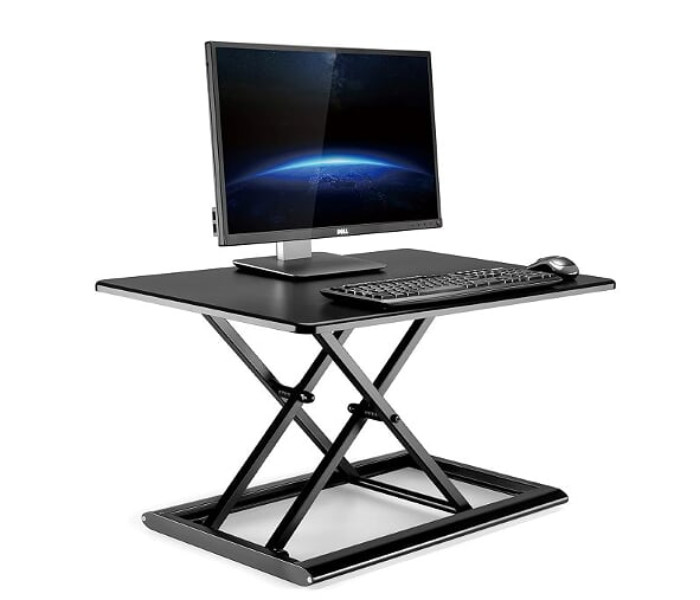 TMH ID30B 30 Inch Height Adjustable Standing Desk Converter - Black - Zoom Image