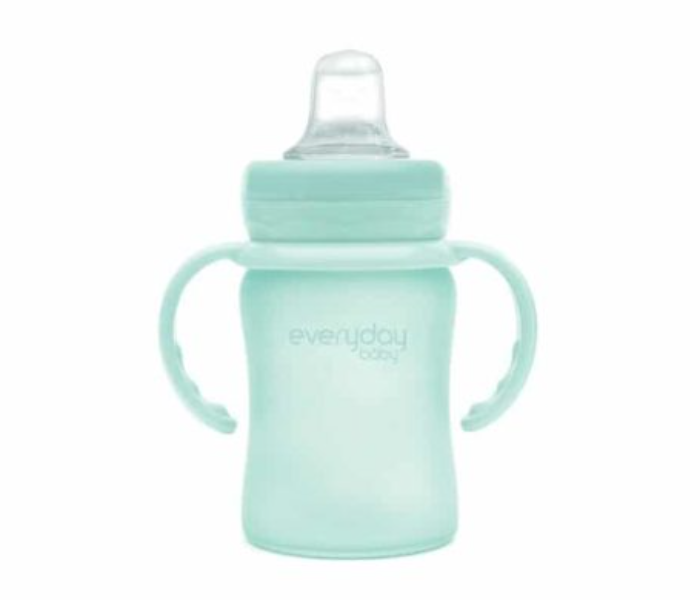 Everyday Baby 150ml Glass Sippy Cup Shatter Protected - Mint Green - Zoom Image 2