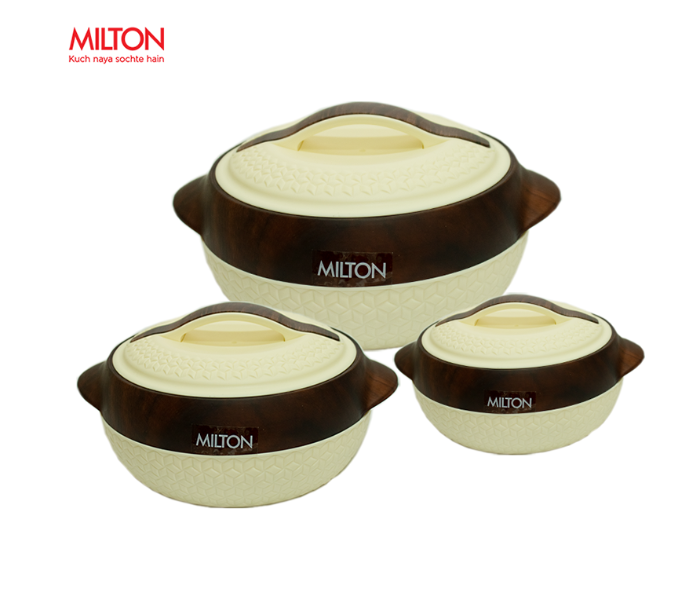 Milton 3 Pieces Matrix Casserole Set - Cream - Zoom Image 1