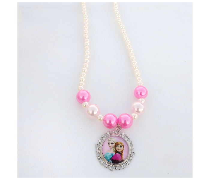 Fashion Cute Frozen Necklace With Round Pendant For Women - Pink - Zoom Image 2