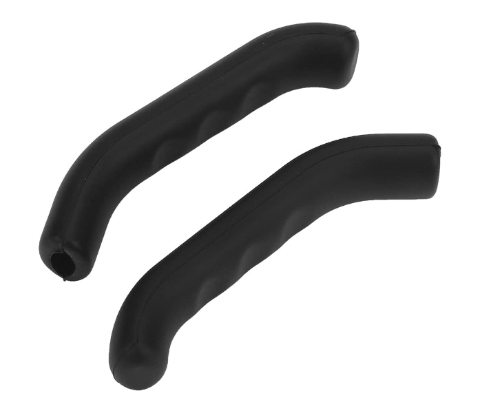 OEM 2 Piece Bicycle Lever Grips Protectors Cover Silicone Sleeve MTB Bike - Black - Zoom Image 1