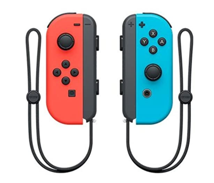 Nintendo Joy Cons Switch Left and Right - Neon Red and Neon Blue - Zoom Image 1