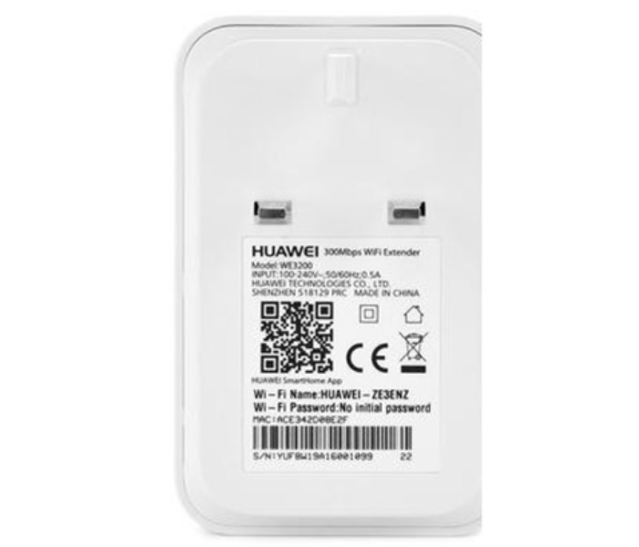 Huawei WE3200 dBi 3 Wireless N 802.11n 2.4 GHz Wi-Fi Connection Up To 300mbps Wireless Range Extender- White - Zoom Image 2