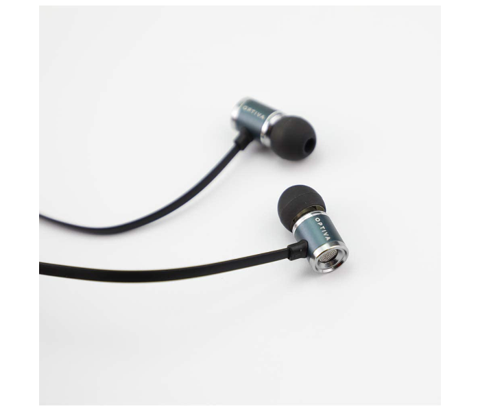 Optiva OP6 Metal Bass Ear Phone - Black and Blue - Zoom Image 3