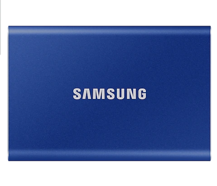 Samsung MU-PC1T0H T7 Portable 1 TB USB 3.2 Gen.2 External SSD - Indigo Blue - Zoom Image 1