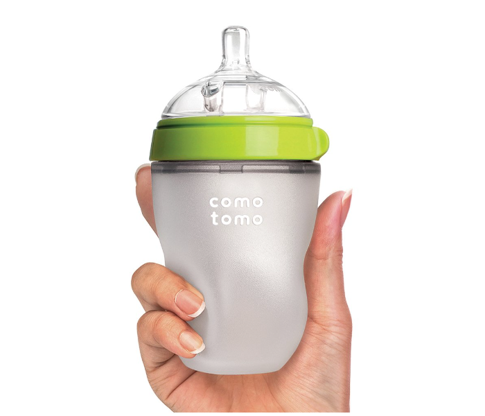 Comotomo 236 ml Natural Feel Baby Bottle - Green - Zoom Image 2