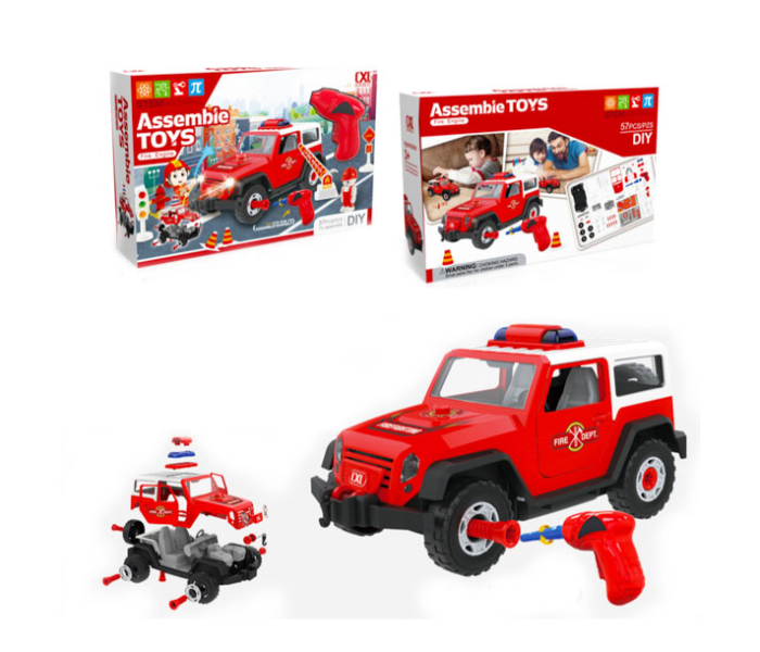 Brytostore BHTCLS20053 57 Pieces Fire Dept Assemble Toys - Zoom Image