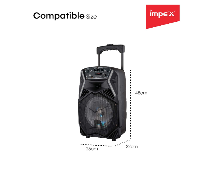 Impex TS25B Multimedia Trolley Speaker - Black(duplicate) - Zoom Image 4