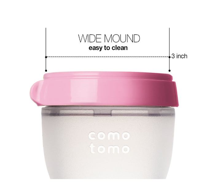 Comotomo 150 ml Pack of 2 Natural Feel Baby Bottle - Pink - Zoom Image 4