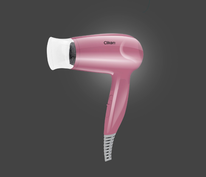 Clikon CK3302 1000 Watts Foldable Travel Hair Dryer - Pink - Zoom Image