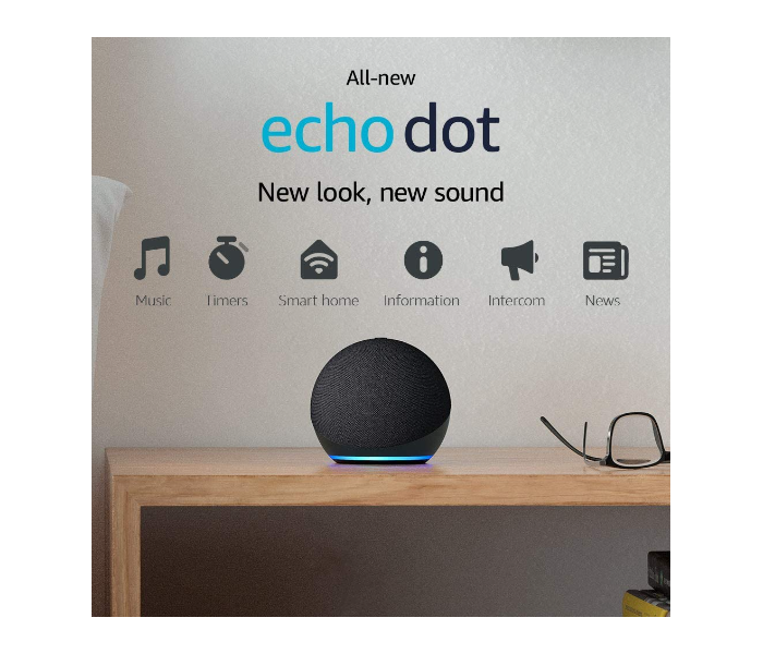 Echo Dot 4th Gen Smart speaker with Alexa - Charcoal - Zoom Image 2