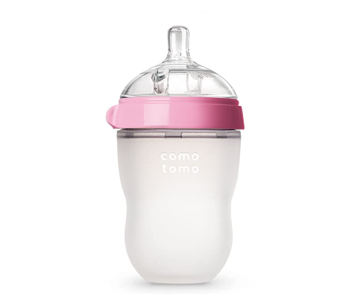 Comotomo 236 ml Natural Feel Baby Bottle - Pink - Zoom Image 1