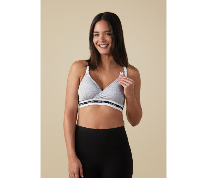 Bravado Original Nursing Bra Large - Dove Heather - Zoom Image 3