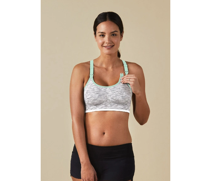 Bravado Rhythm Body Silk Seamless Nursing Bra Small – White And Grey - Zoom Image 3