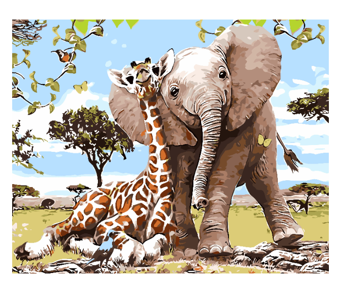 Wild Friends DIY 2214 Canvas Painting - Zoom Image