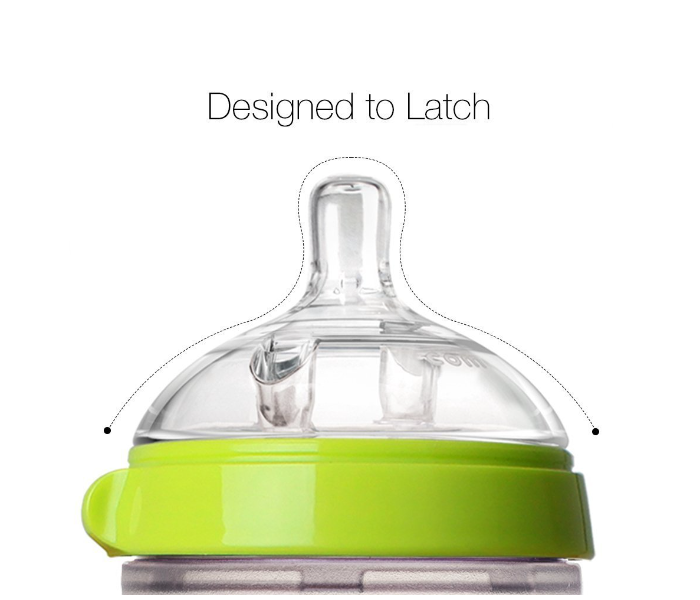 Comotomo 150 ml Natural Feel Baby Bottle - Green - Zoom Image 3