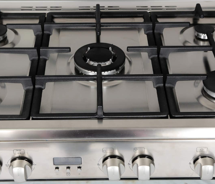 Akai F9S50G2 90X60cm 5 Gas Burner Full Safety Stainless Steel Cooking Range- Silver - Zoom Image 4