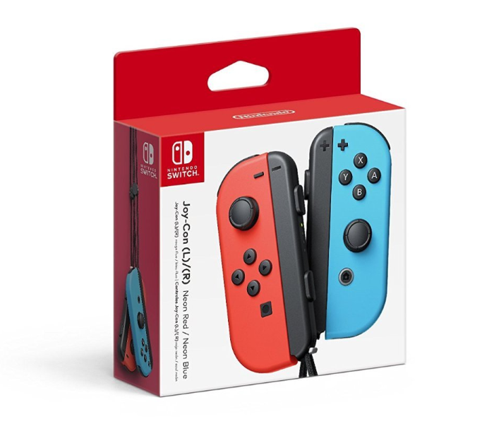 Nintendo Joy Cons Switch Left and Right - Neon Red and Neon Blue - Zoom Image 2