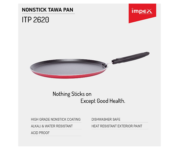 Impex ITP2620 26cm Tawa Pan - Black - Zoom Image 4