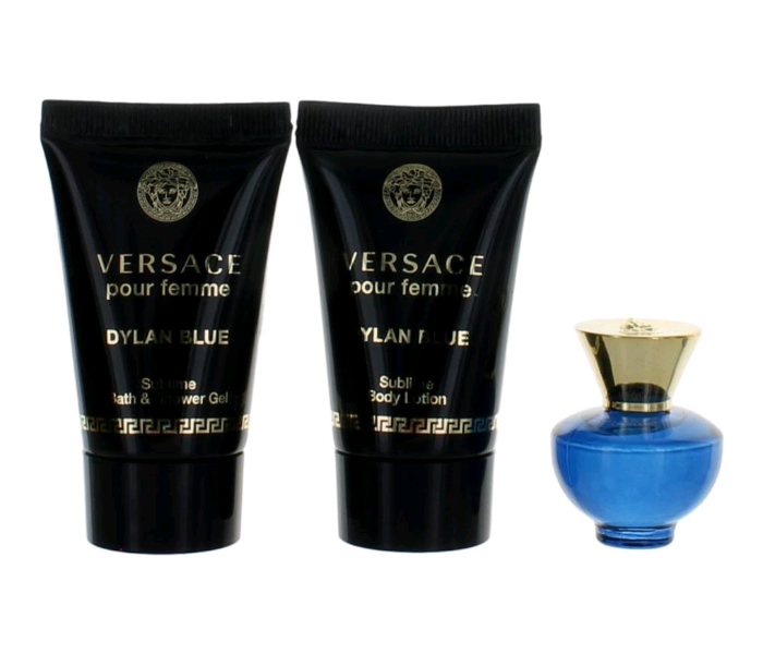 Versace Dylan Blue Gift Set EDT 5ml Shower Gel 25ml and Body Lotion 25ml - Zoom Image 2