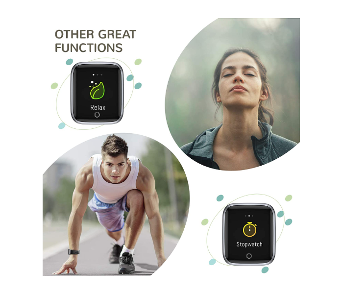 Letsfit IP68 Waterproof Calorie Counter Sleep Monitor 1.3 Inch Fitness Tracker Color Screen Step Counter Smart Watch - Black - Zoom Image 4