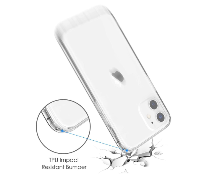 IP12/12PRO Shock Proof Case with Silicone Bumpers TPU Anti-Scratch Cover Compatible with iPhone 12 iPhone 12 Pro- Transparent - Zoom Image 6