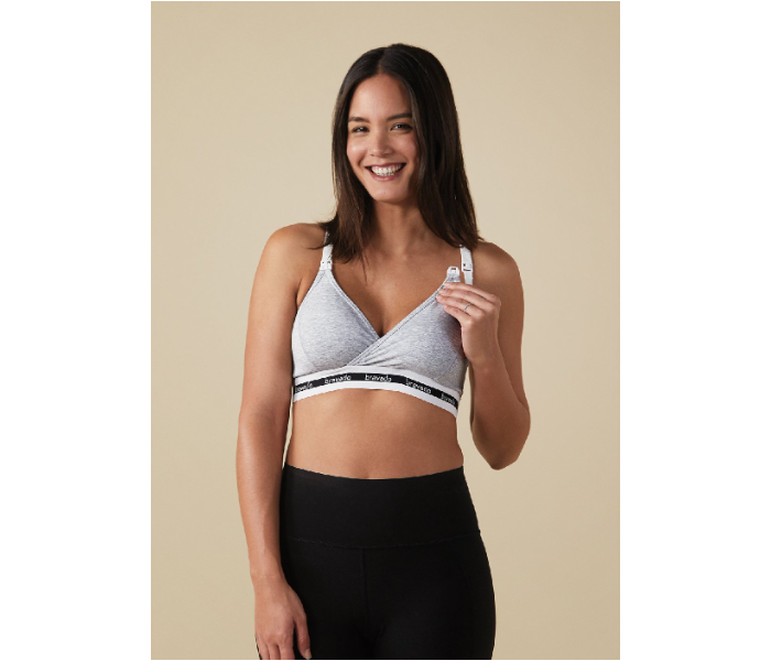 Bravado Original Nursing Bra Small - Dove Heather - Zoom Image 3